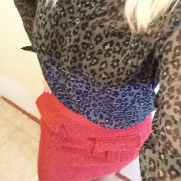 Anthropologie Moth Burnt Orange Textured Skirt - Picture 8 of 8